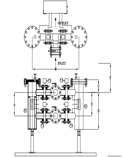 DS-P-Series-Auto-Butterfly-Valve-OL-Spec-pic Engineering Diagram Blueprint